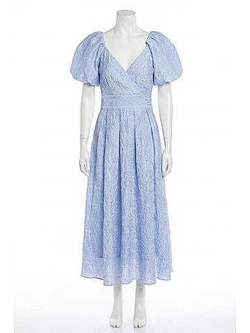 Astr Linette Midi Dress in Blue (view 1)