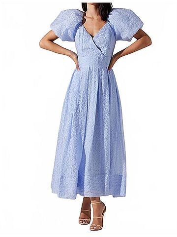 Astr Linette Midi Dress in Blue (view 2)