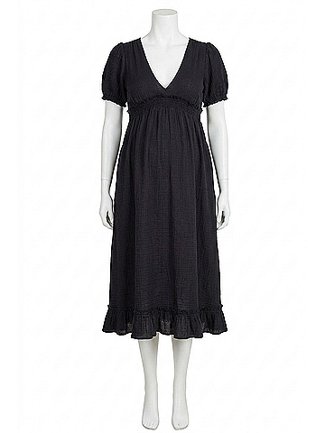 Hatch Amelia Midi Dress in Black (view 1)