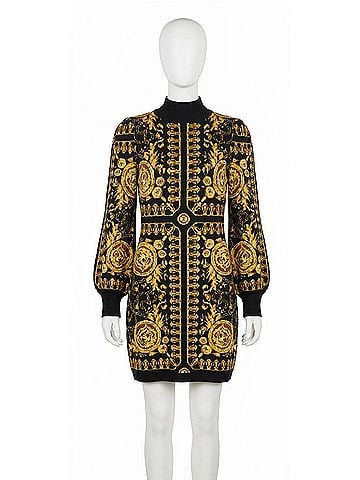 Alden Adair Coco Sweater Dress in Black And Gold (view 1)