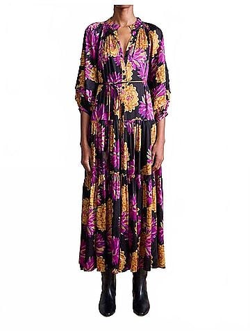 Apiece Apart Noto Maxi Dress in Pom Floral (view 2)