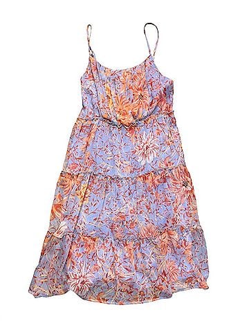 Mystree Women's Floral Tiered Dress in Purple (view 1)