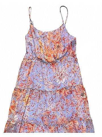 Mystree Women's Floral Tiered Dress in Purple (view 2)