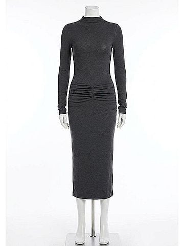 Ser.O.Ya Fina Long Sleeve Dress in Gray (view 1)