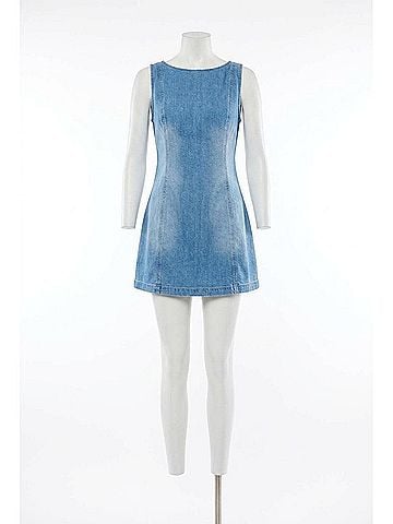 Free People Atlas Denim Mini Dress in Blue Fade (view 1)