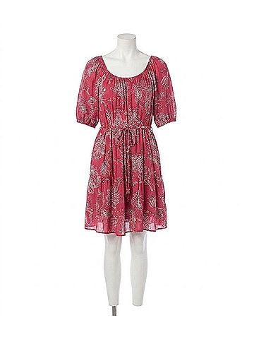 Karen Kane Fable Tiered Short Dress in Fuchsia (view 1)