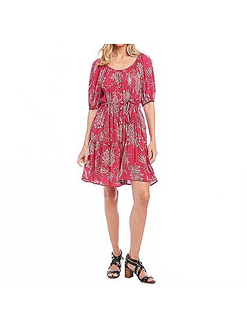 Karen Kane Fable Tiered Short Dress in Fuchsia (view 2)