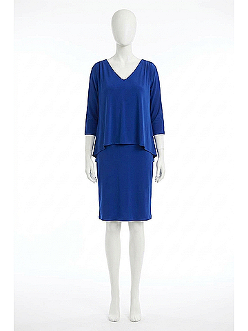 Joseph Ribkoff Cold Shoulder Dress in Royal Sapphire (view 1)