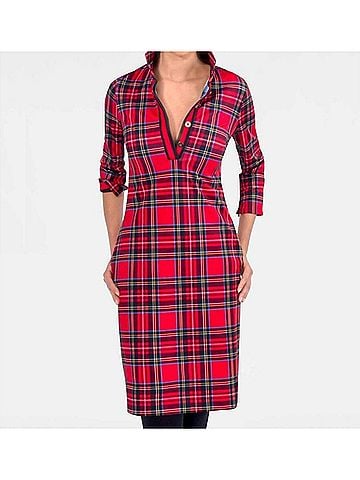 Gretchen Scott Designs Duke Of York Everywhere Dress in Red Multi (view 2)