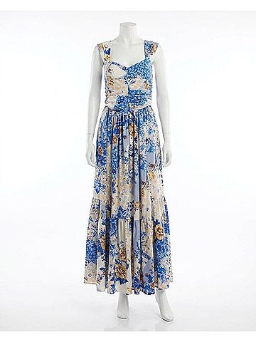 Free People Sasha Maxi Dress in Porcelain Combo (view 1)