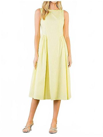 THML Perfect Midi Dress in Yellow (view 2)