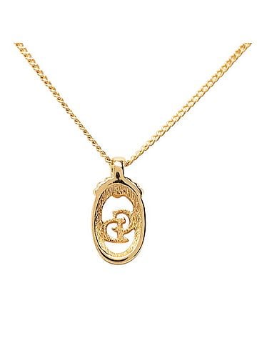 Christian Dior Christian Dior Dior CD Logo Necklace, Gold Plated, Women's (view 2)