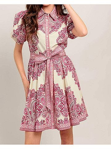 Flying Tomato Rosewood Manor Dress in Pink (view 2)