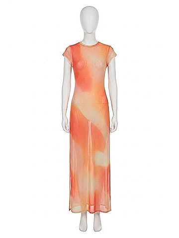 Jonathan Simkhai Fia Midi Dress in Golden Hour Sunset (view 1)