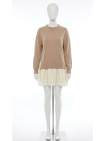 Astr Kalyn Mixed Media Dress in Lttpecrm (view 1)