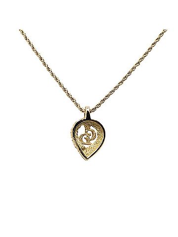 Christian Dior Christian Dior Dior CD Logo Necklace, Gold Plated, Rhinestones, Women's (view 2)