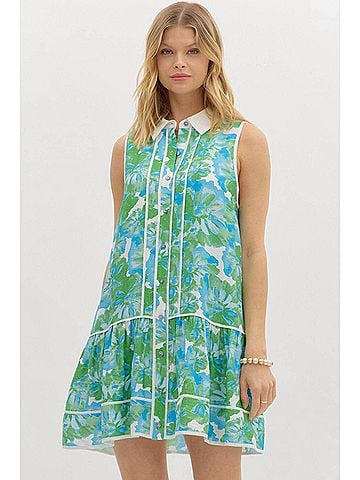 Entro Countryside Club Cutie Mini Dress in Blue (view 2)