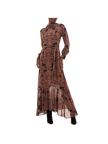 MISA Los Angeles Jill Maxi Dress in Studded Flora Chiffon (view 2)