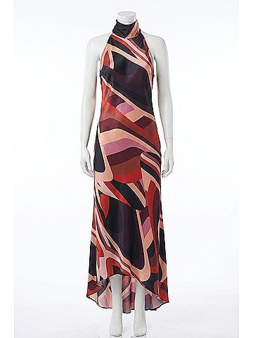 MISA Los Angeles Fiore Dress in Canyon Stripe Satin (view 1)