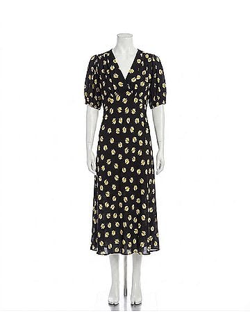 Karen Kane Puff Sleeve Bias Dress in Print (view 1)