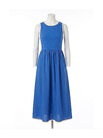 Karen Kane Sleeveless Edge Stitch Contrast Midi Dress in Blue (view 1)
