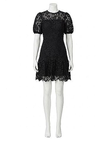 Milly Yasmin Rose Mosaic Mini Dress in Black (view 1)