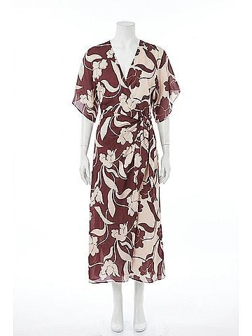 MISA Los Angeles Hadassa Dress in Chocolate Flora Mix (view 1)