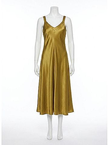 Lyssé Gemma Silk Slip Dress in Manzanilla (view 1)