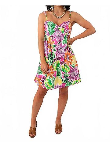 Fate Margarita Vibes Mini Dress in Tropical Print (view 2)