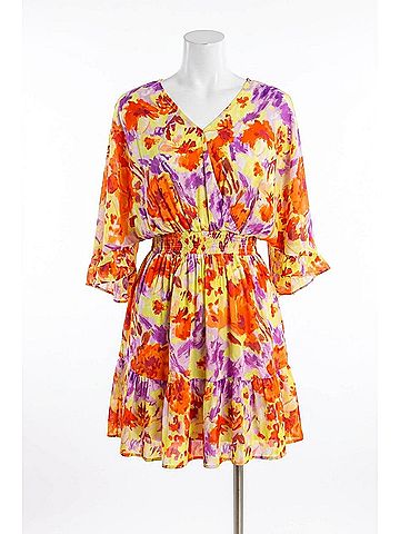 Easel Elaine Mini Dress in Floral (view 1)