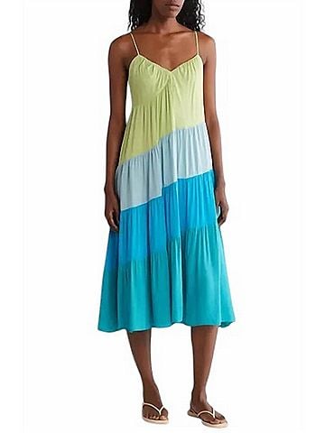 Lucy Paris Ocean Breeze Colorblock Maxi Dress in Multicolor (view 2)