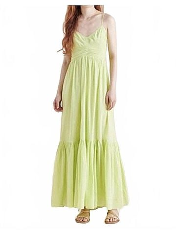 Steve Madden Ophra Maxi Dress in Golden Lime (view 2)