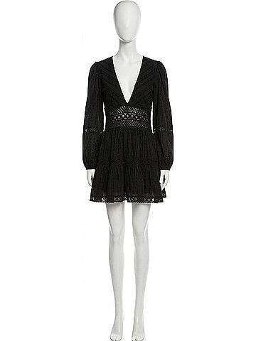 Free People The Delightful Mini Dress in Black (view 1)