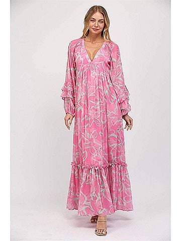 Fate For The Love Maxi Dress in Pink (view 2)