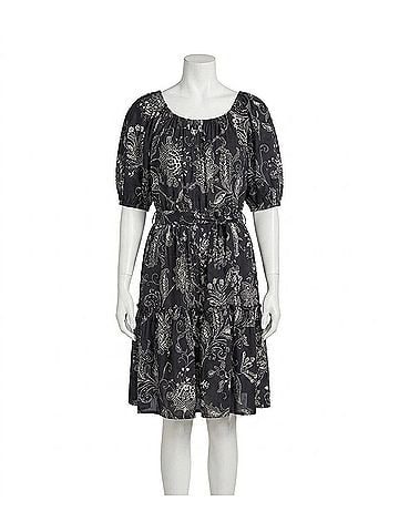 Karen Kane Blaire Tiered Short Dress in Black (view 1)