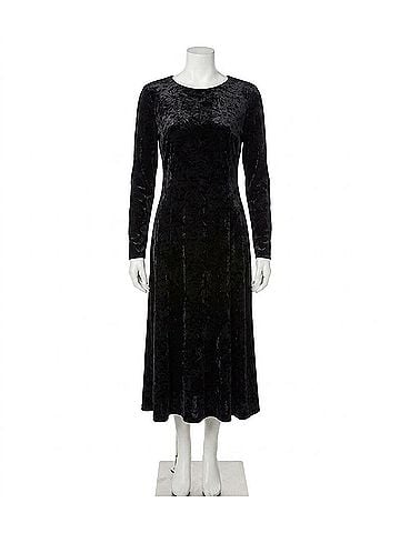 Karen Kane Final Sale Kate Velvet Midi Dress in Black (view 1)