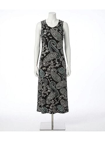 Karen Kane Sylvie Sleeveless Midi Dress in Paisley Print (view 1)
