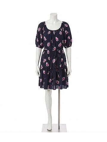 Karen Kane Darling Daisy Tiered Short Dress in Navy (view 1)