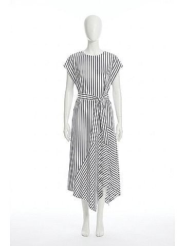 Closed Asymmetrical Dress in Dark Midnight (view 1)