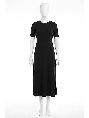 Susana Monaco Crew Midi Dress in Black (view 1)