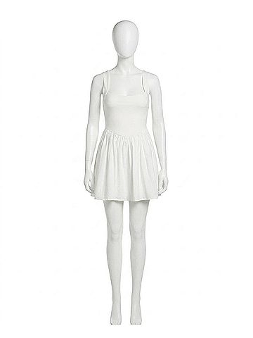 French Connection Cleo Ponte Poplin Mini Dress in Summer White (view 1)