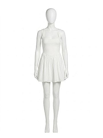 French Connection Cleo Ponte Poplin Mini Dress in Summer White (view 1)