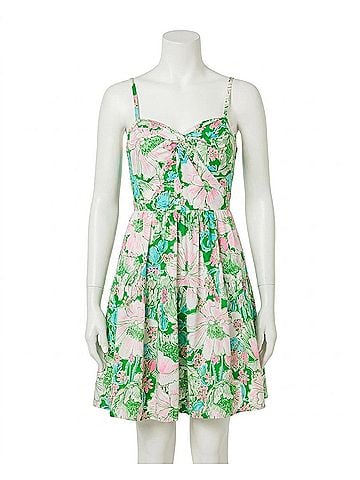 Lilly Pulitzer Bennet Stretch Dress in Putting Green/Poppy Land (view 1)