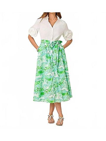 Lilly Pulitzer Sonaire Midi Shirtdress in Capri Blue/Galloping Gals (view 2)