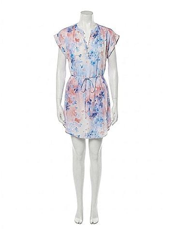Bella Dahl Cap Sleeve Pullover Mini Dress in Garden Mist Print (view 1)