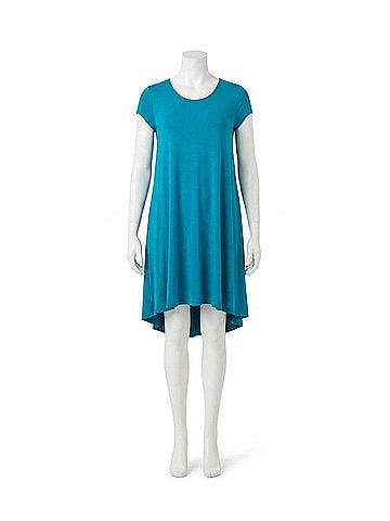 Karen Kane Maggie Trapeze Mini Dress in Teal (view 1)
