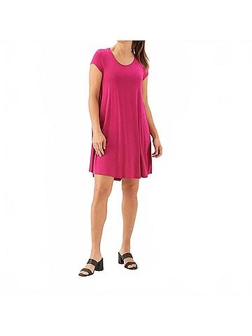 Karen Kane Maggie Trapeze Mini Dress in Cherry (view 2)