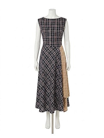 Barbour Dalbury Tartan Midi Dress in Multi Check (view 1)