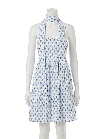 TCEC Choker Mini Dress in Bluebell Breeze (view 1)