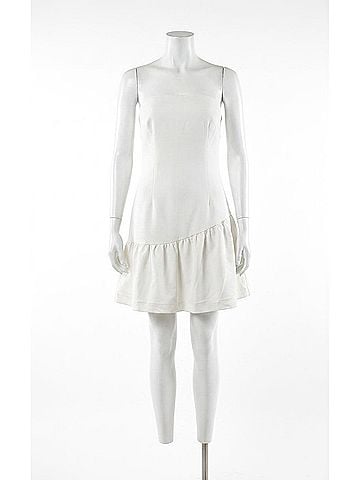 TCEC Elegance Strapless Ruffle Mini Dress in White (view 1)